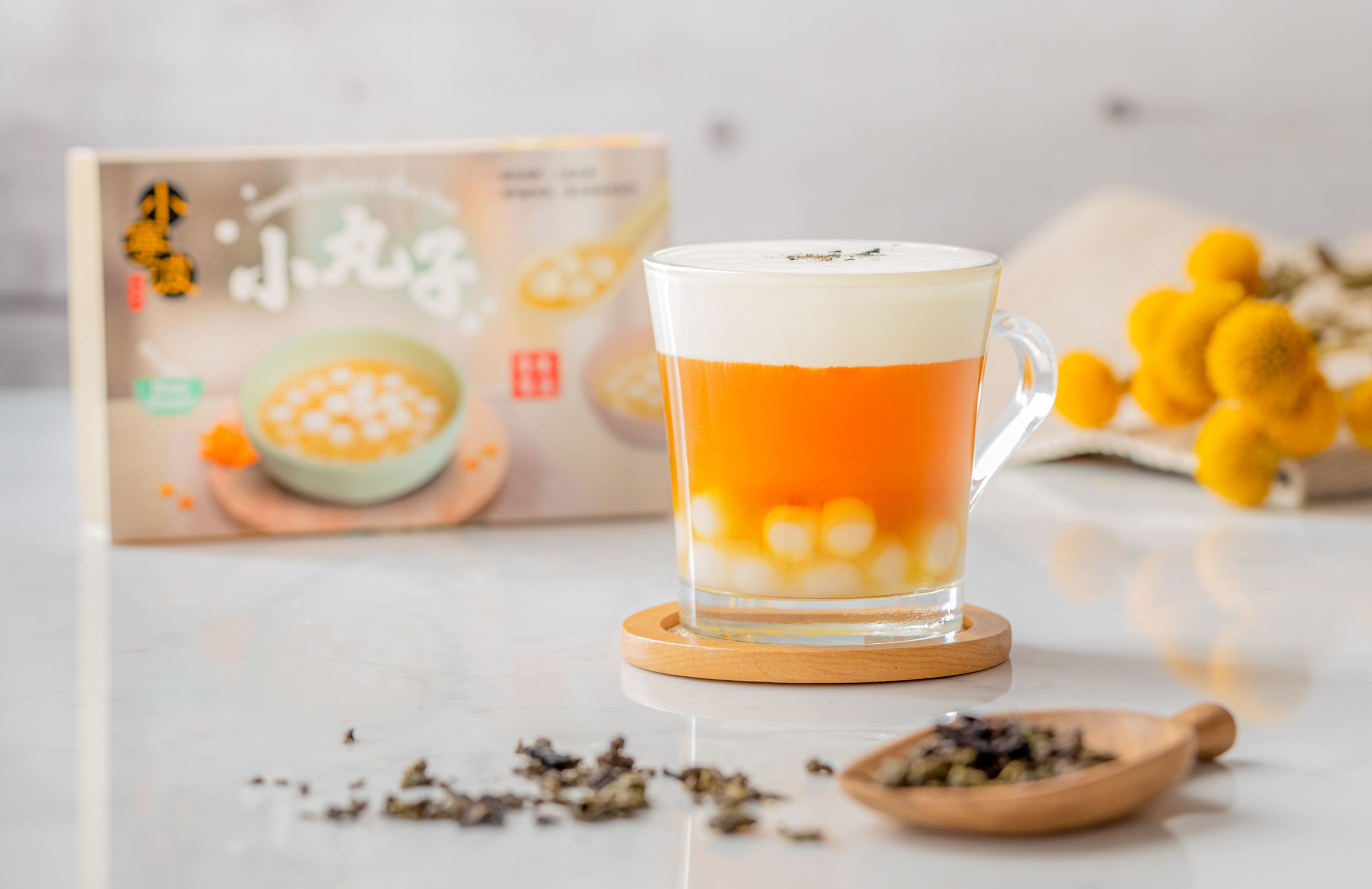 奶蓋烏龍茶小丸子