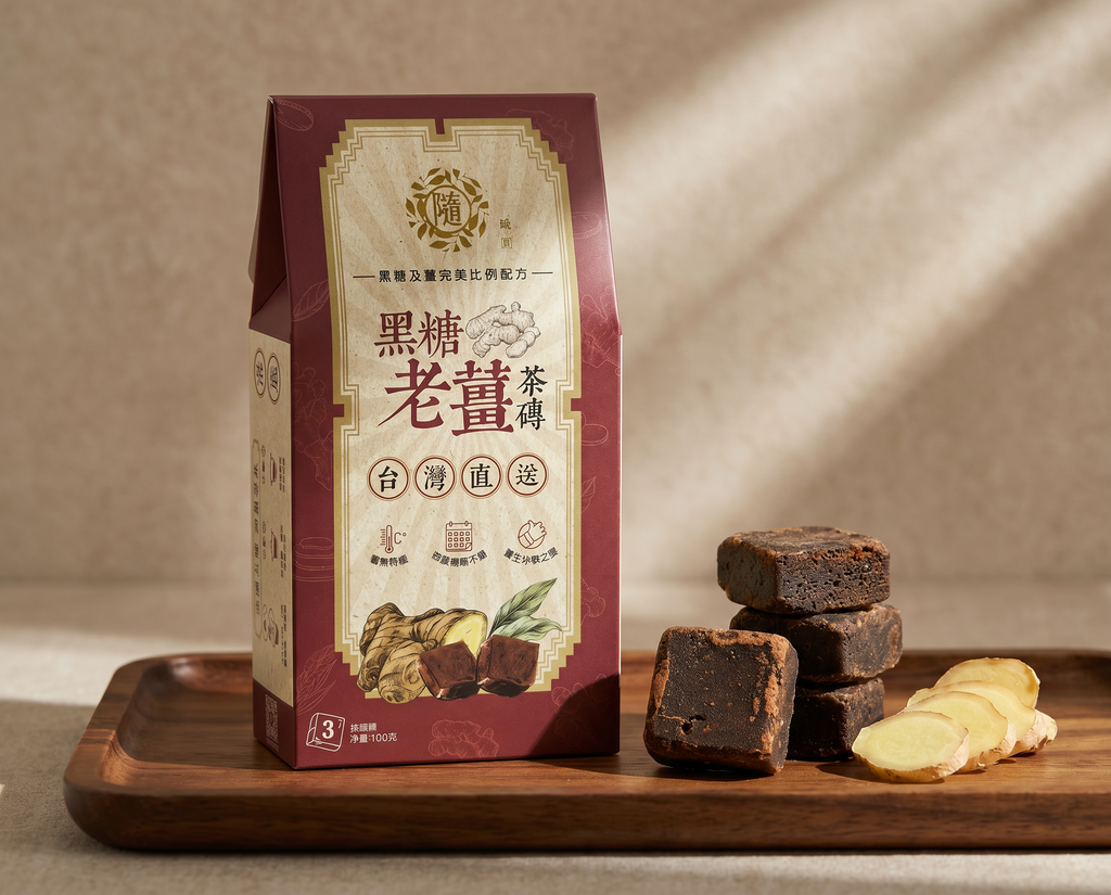 隨圓 黑糖老薑茶磚 (3粒裝)